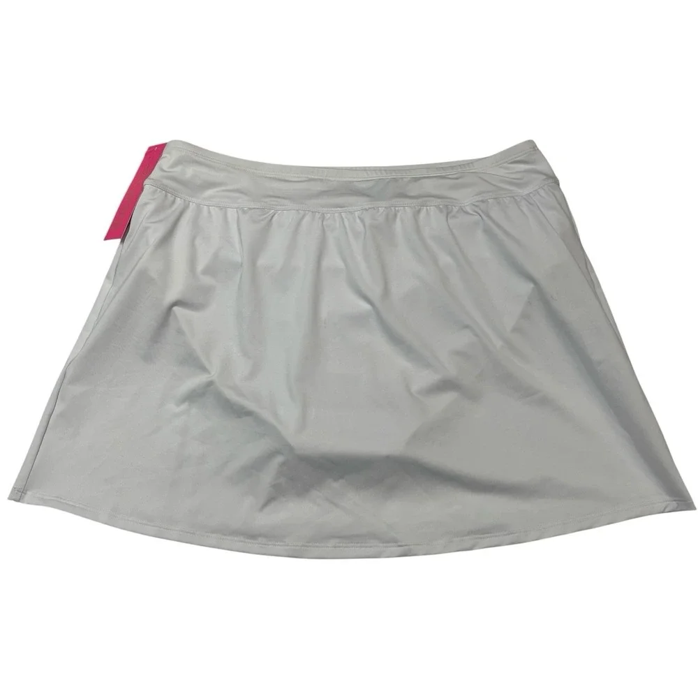Lilly Pulitzer Swimsuit Skort White Kelland Skirted Bottom 12 Neutral Vacation